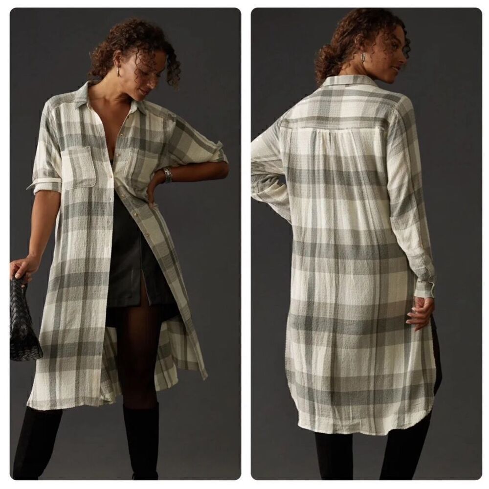 Anthropologie Pilcro Plaid Tunic